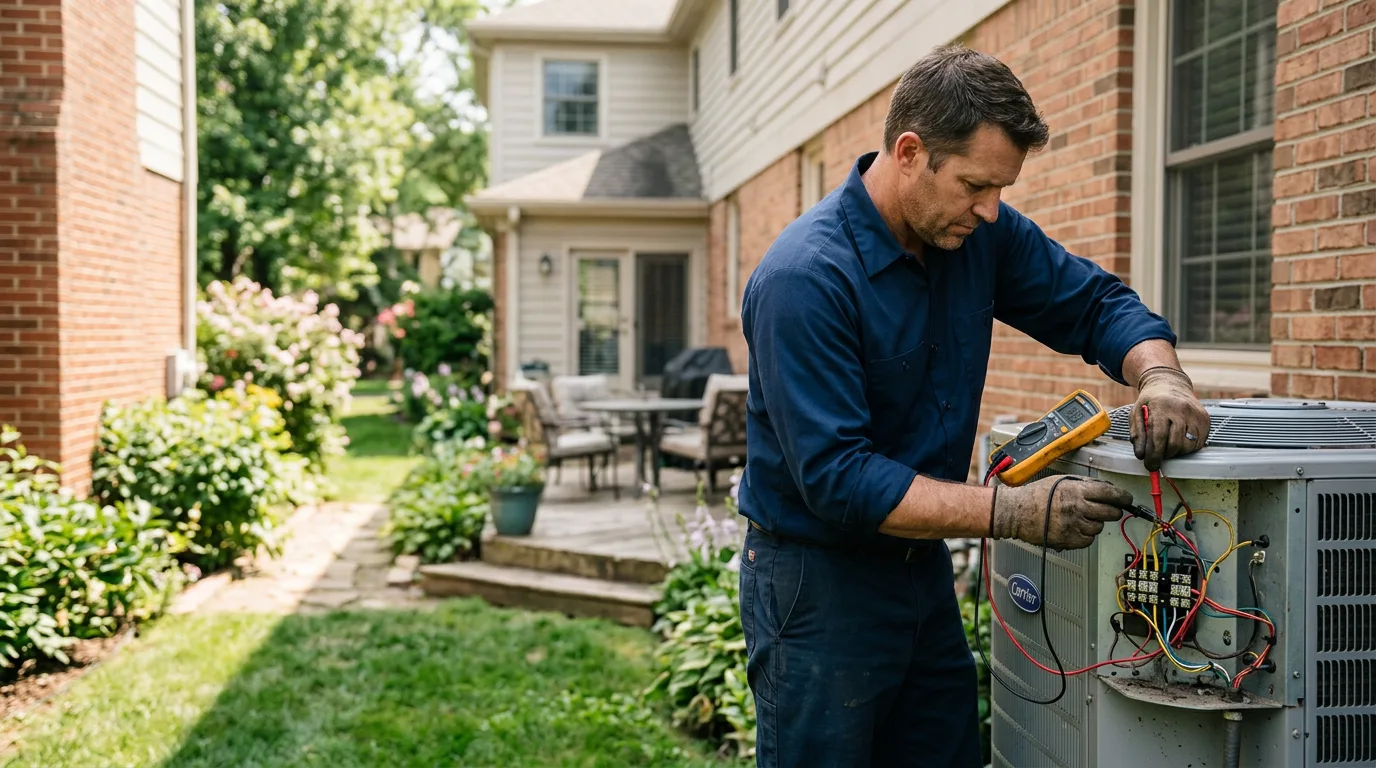 HVAC technician working near Oswego, KS